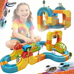 Juguete de Pista de Cubos de Fusión de 127 Piezas con Trenes, Nuevo Set de <span class=keywords><strong>Tren</strong></span> Eléctrico con Rieles para Niños, Pista Infinita 3D que Desafía la Gravedad, <span class=keywords><strong>Tren</strong></span> Eléctrico - Product Image 1