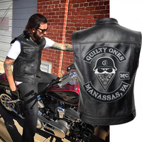 Patch thermocollant brodé en feutre grand format pour le dos, motif GUILTY ONES MC Motorcycle Club, pour veste, gilet, badge