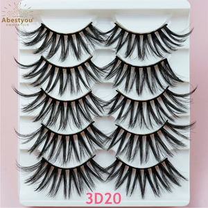 Abestyou Lông Mi Mắt Mèo Tự Nhiên 3D 5 Cặp Lông Mi Manga Chữ Thập Mềm Lông Mi Đầy Đủ Dải Lông Mi Mở Rộng Trang Điểm - Product Image 2