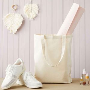 Custom Fashion Travel Shopping School Work Lunch Reusable <b>White</b> Single Shoulder Canvas Tote Cotton Grocery <b>Bag</b> - Product Image 5