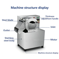 Coupe-légumes électrique pour julienne, oignons et pommes de terre / Machine à trancher les légumes