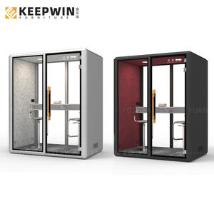 Moderno in alluminio insonorizzato stand Multi persona ufficio Pod lavoro riunione ufficio telefono insonorizzato stand a prova di suono stand per la vendita - Product Image 4