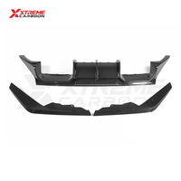 Diffuseur arrière en fibre de carbone sèche style CT V1 pour BMW G87 M2 Coupé – Kit carrosserie de mise à niveau avec lèvre de pare-chocs arrière et séparateur de spoiler