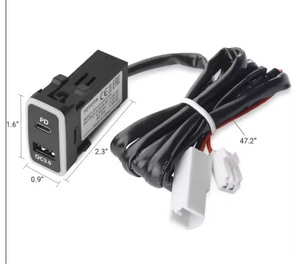 Toyota Vigo PD Type C Prise <span class=keywords><strong>de</strong></span> courant USB, USB C et Charge rapide 3.0 Chargeur <span class=keywords><strong>de</strong></span> <span class=keywords><strong>voiture</strong></span> Adaptateur USB Port Socket pour Smartphone/Pad/Tablette - Product Image 2