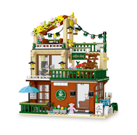 Nouveau modèle disponible XMORK : Ensemble de construction 3-en-1 pour café avec lumières, jouets décoratifs pour exposition