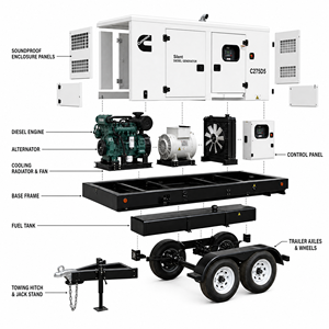 เครื่องกำเนิดไฟฟ้าดีเซลแบบเงียบพิเศษ 50KVA, เครื่องยนต์ Cummins Weichai เครื่องกำเนิดไฟฟ้ากระแสสลับสามเฟส, ระบบสตาร์ทอัตโนมัติ ATS สำหรับใช้ในบ้าน - Product Image 1