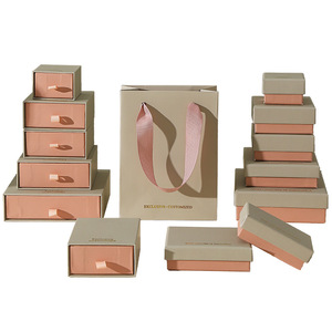 Caixa de Presente de Joias de Luxo com LOGO Personalizado, Caixa de Armazenamento para Colares, Pingentes, Anéis e Pulseiras, Conjunto de Embalagem de Papelão para Joias - Product Image 1