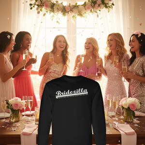 Bridezilla Long Sleeve T-<b>Shirt</b> Bridal <b>Party</b> <b>Shirt</b> Wedding Novelty Wear - Product Image 3