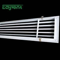 Diffuseur mural linéaire en aluminium anti-corrosion à lame droite pour maison résidentielle, grille d'aération CVC, faible MOQ