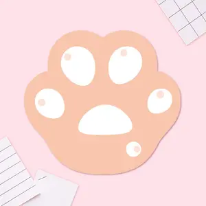 Cute Cat Paw Mousepad For Office Computer Gaming Desk Sublimation Custom Rubber Mouse Mat