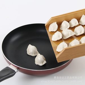 Wooden Stackable Dumpling <b>Tray</b> Rectangle Shape For Kitchen <b>Storage</b> Home Use - Product Image 3
