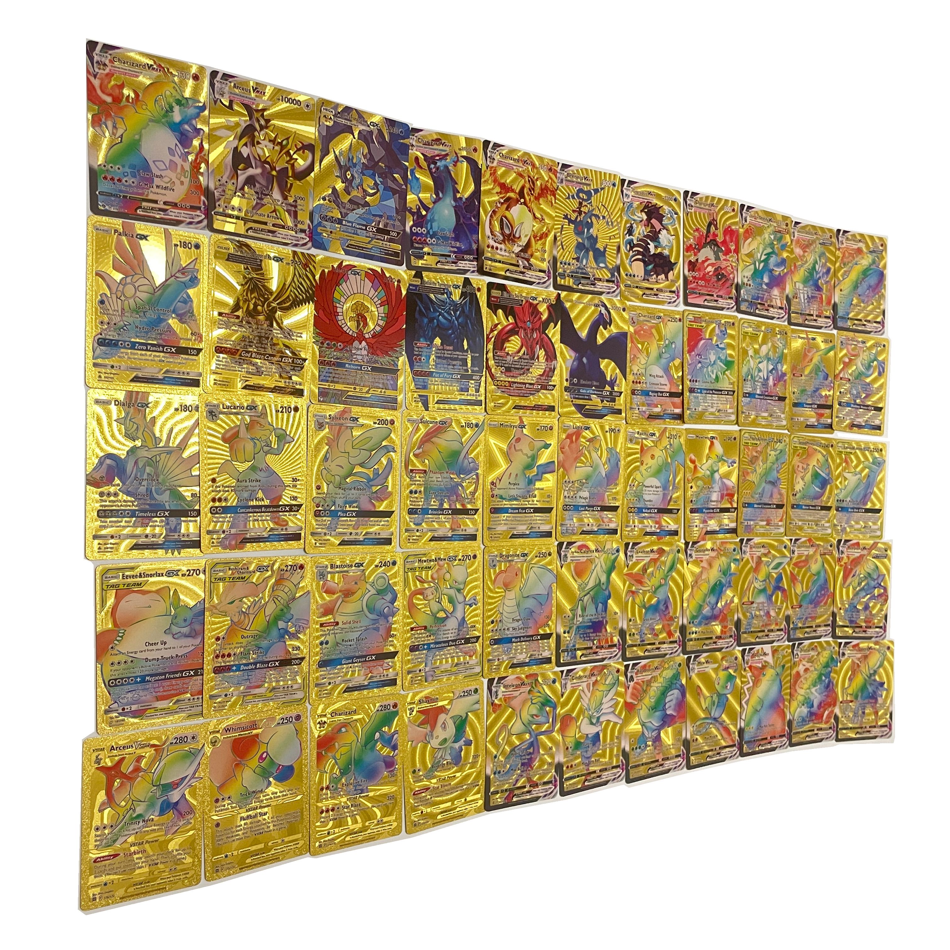 100 golden pokemon cards Japanese Starter Deck – Thunderbolt Mint Condition. All Gold Pokémon cards