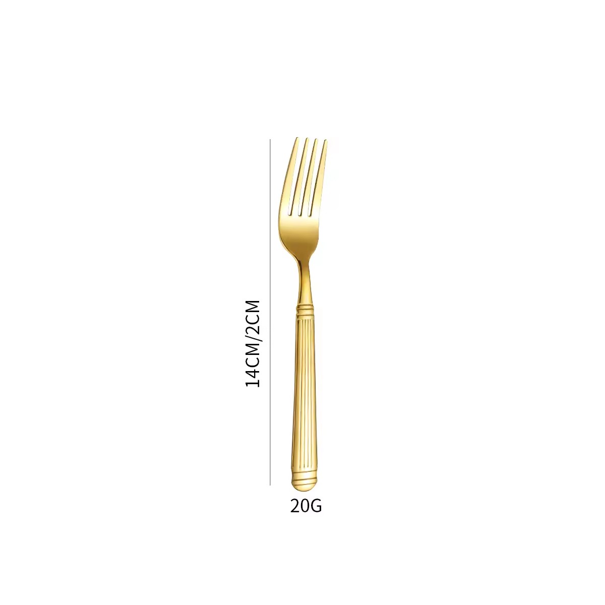 Fourchette à thé dorée