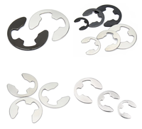 Black Spring Steel Circlip External E-Clip Retaining Rings Bowed Retaining Rings E Rings Lock Washers (Retaining Washers