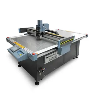 Mesin pemotong kulit asli CNC Digital otomatis, mesin pemotong ban kulit sapi