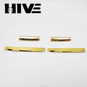 HIVE <span class=keywords><strong>Fine</strong></span> Copper 6-<span class=keywords><strong>String</strong></span> Folk Guitar Saddle Nuts Replacement Bridge Parts untuk Gitar Folk, Gitar Kayu, dan Instrumen Senar - Product Image 6