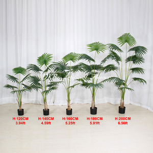 DKB High Quality Artificial Fan Palm <b>Tree</b> Leaves Artificial Chinese Fan Palm <b>Tree</b> Artificial Fan Palm <b>Tree</b> for Home Decoration - Product Image 2