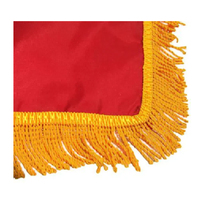 Vente en gros de drapeaux personnalisés de haute qualité, à une ou deux faces, 3x5 pieds, toutes tailles, logo personnalisé, tous les pays, avec frange dorée
