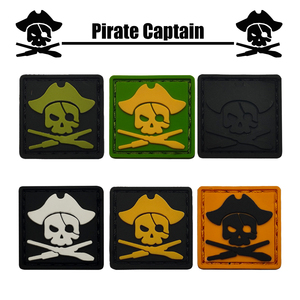 Mini Crâne de 1 pouce avec couteau 2D Rubber Cloth <span class=keywords><strong>DIY</strong></span> Sew-on Applique Glow in Dark Skull Man <span class=keywords><strong>Pirate</strong></span> Rubber Patch for Bag Hat Sew-on - Product Image 3