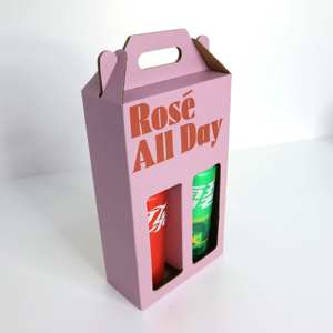 Изготовленная на заказ Модная 2025 розовая и красная крыша с ручкой для <span class=keywords><strong>2</strong></span> <span class=keywords><strong>3</strong></span> 6 бутылок - Product Image 2