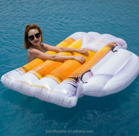 Matelas gonflable personnalisé en forme de verre à bière, flotteur aquatique, chaise longue, coussin d'air, lit gonflable