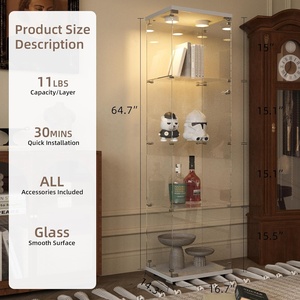 Vitrine en verre à lumière LED pour étagères et vitrines de jouets Installation rapide pour la <span class=keywords><strong>maison</strong></span>, le bureau et le magasin - Product Image 4