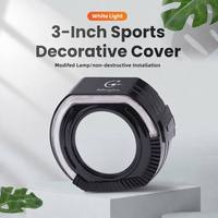 Nouveaux anneaux halo LED blancs de 2,5 et 3 pouces, lentilles de projecteur, caches de lampe, feux de jour DRL 12V, ajustement universel pour voiture