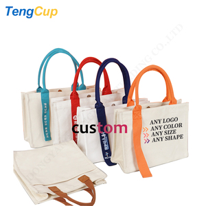 Borsa di tela con logo personalizzato all'ingrosso di TY OEM riutilizzabile borsa della <span class=keywords><strong>spesa</strong></span> con cerniera in tela borsa da spiaggia con cerniera - Product Image 1