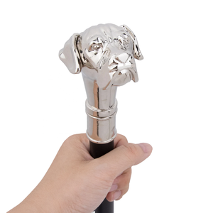 Bạc <span class=keywords><strong>Pug</strong></span> Kim Loại Thời Trang Đi Bộ Mía Có Thể Tháo Rời Tuyệt Đẹp Cao Quý Quyến Rũ Tự Vệ Đi Bộ Gậy - Product Image 5