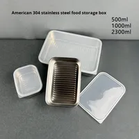 Yolecen étudiant boîte à lunch avec acier inoxydable 304 bac à légumes stockage réfrigérateur boîte de rangement de fruits couvercle en plastique couvercle