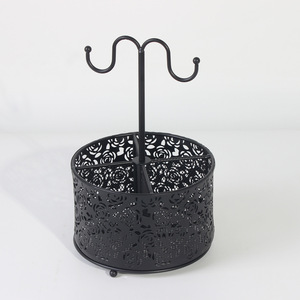 <span class=keywords><strong>JANE</strong></span> <span class=keywords><strong>EYRE</strong></span> Soporte para Utensilios de Cocina de Acero Inoxidable Duradero, 4 Compartimentos, Diseño Floral Giratorio de 360°, Almacenamiento No Plegable - Product Image 3