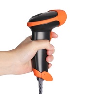 Lector de Códigos de Barras Inalámbrico de Mano, Escáner de Códigos de Barras 1D 2D QR, Escáner de Códigos de Barras Láser USB con Cable, Automático, para Inventario