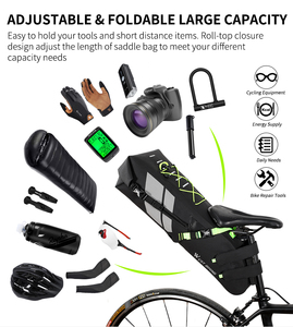Abay — sac <span class=keywords><strong>de</strong></span> <span class=keywords><strong>selle</strong></span> <span class=keywords><strong>de</strong></span> vélo grande capacité, capacité 10l <span class=keywords><strong>17l</strong></span>, réfléchissant, étanche, coffre pour cyclisme <span class=keywords><strong>de</strong></span> route et vtt, nouvelle collection - Product Image 3