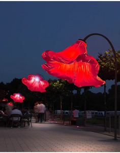 Apertura a induzione e chiusura luci motivo lampada rose per parco e Street Decoration Design elegante fiore - Product Image 6