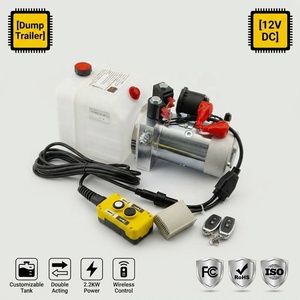 Commande sans fil 12 Volt 4L Lift Trailer 2.2KW Double Acting Hydraulic Pump Power Units with Plastic Tank - Product Image 1