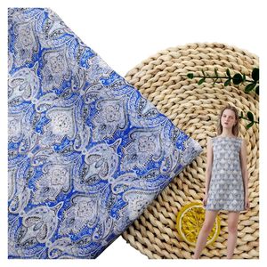 Recién llegado, Tela con estampado de lino <span class=keywords><strong>Falx</strong></span> 100%, patrón de Paisley suave transpirable para camisas de verano para mujer, estilo liso también para niños - Product Image 1