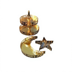 Plateau de service en métal de qualité supérieure, design moderne, taille personnalisée, plateau alimentaire pour le Ramadan, best-seller. - Product Image 1