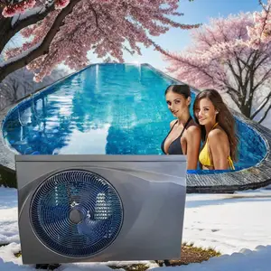 WIFI Solar Air Source Pool Boiler R32 Heat Pump Supplier 7-13kw Swim Pool Heat Pump Water Heater For Heating Cooling