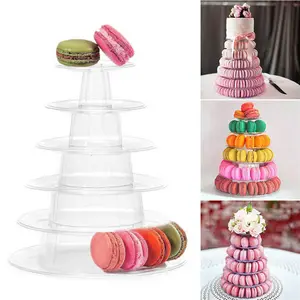 Lixsun – présentoir rond à 6 étages, présentoir à biscuits et desserts, support à gâteaux et à cupcakes