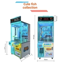 Jeu d'amusement interactif de pêche à la griffe anglaise, machine à grue distributrice de prix à monnayeur, construction métallique durable, pour intérieur