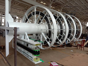 Transportador Espiral de 5 m de Altura con 2 Entradas y 1 Salida y Brazos de Derivación para Transportar Cajas con PLC - Product Image 5