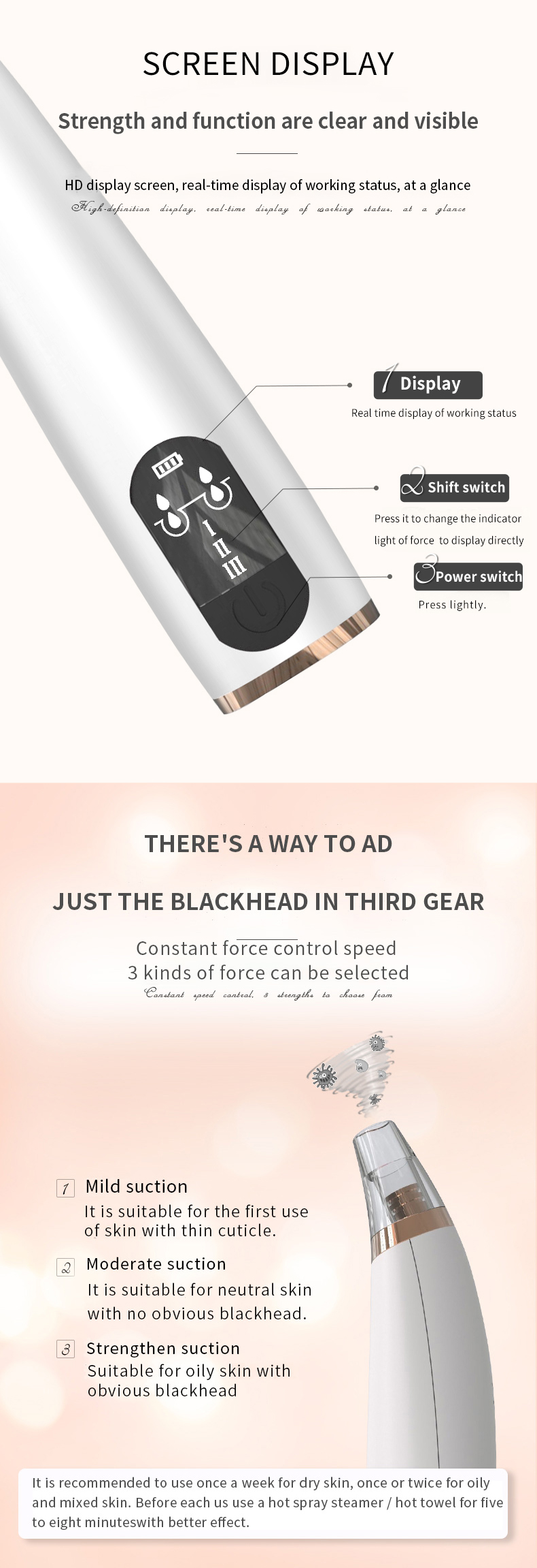 Pore Cleanser Cleansing Pulled Out Get Rid Of Suction The Whitehead Blackhead Removal Remover Black Absorption Instrument
