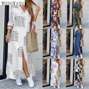TONGYANG 2024 Top Selling Blouse Dress Spring Summer Fashion Casual Long Dress Plus Size Women'S Clothing S-5XL