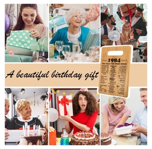 Meilleure vente Happy 40 Year Old Birthday Gifts <span class=keywords><strong>Vintage</strong></span> 1984 40th Birthday Decorations <span class=keywords><strong>Planche</strong></span> à découper en bambou - Product Image 5
