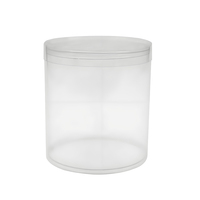 Tubes en plastique PET recyclables sur mesure, contenants d'emballage en plastique transparent ronds en PVC pour bougies, cosmétiques, aliments