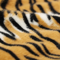 Plaid en fausse fourrure motif tigre orange, noir et blanc, ultra doux, 500 g/m², style hôtel de luxe