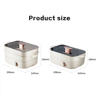 Barbecue électrique à usage domestique 2 en 1 Four à kebab rotatif automatique Brochette en verre d'aluminium sans fumée multifonctionnelle