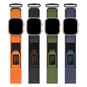 Bracelet sport en nylon Lionorm pour <span class=keywords><strong>Apple</strong></span> <span class=keywords><strong>Watch</strong></span> Series 10 9 8 SE Ultra, sangle en tissu à boucle et crochet réglable pour IWatch 46 mm 45 mm - Product Image 1