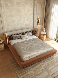 Lit plateforme réglable en bois de pin massif, rembourré en tissu, style italien moderne et luxueux, taille <span class=keywords><strong>King</strong></span> ou Queen - Product Image 1