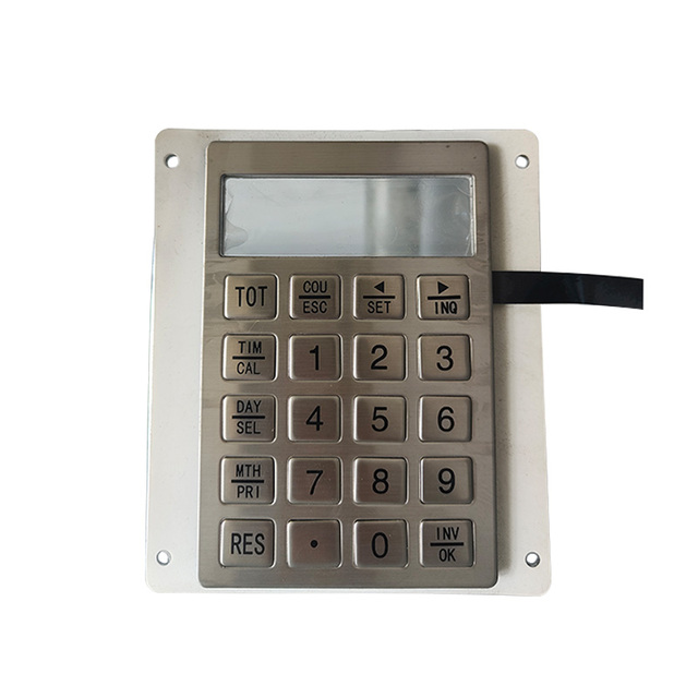 ZHXF Industrial Metal Keyboard for Fuel Dispenser Stainless Steel Anti-Corrosion Keypad Panel Mounting Standard Communication